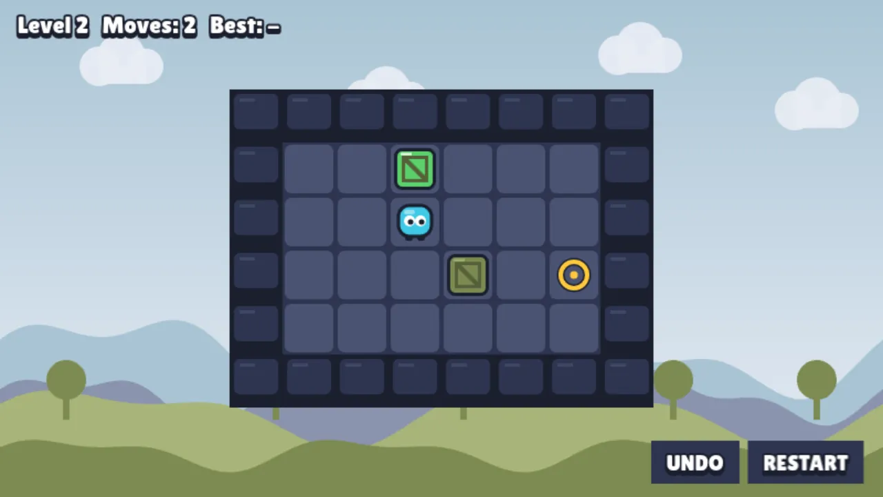 Puzzle (Sokoban-style) demo built with the kit